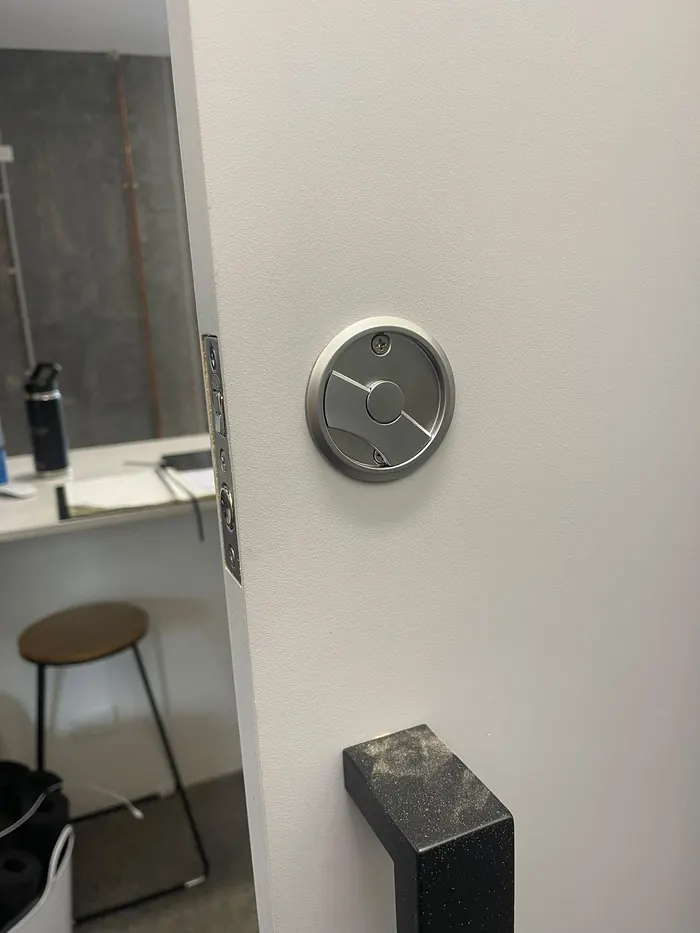 Sliding door lock installation